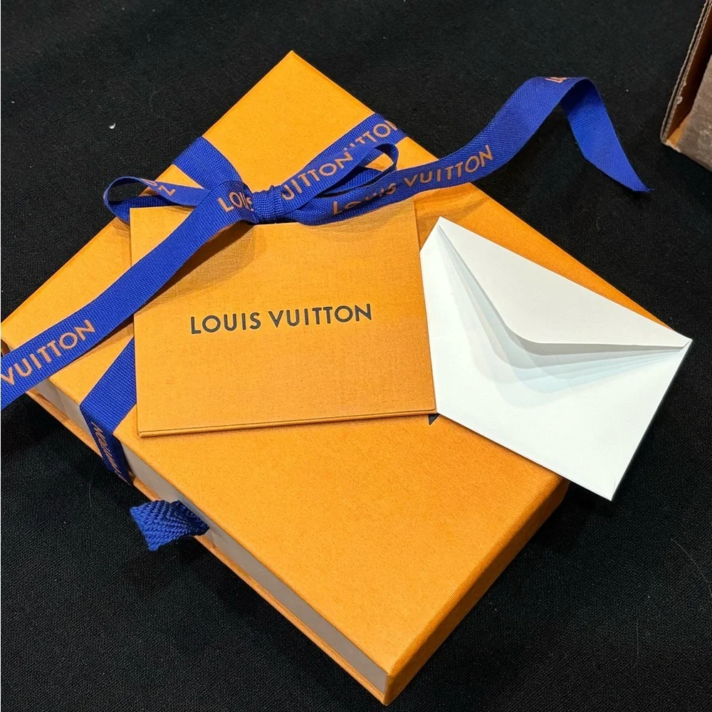 Louis Vuitton EMPTY Shipping Box, Gift Bag, EMPTY Wallet Sized Box, Gift Tag